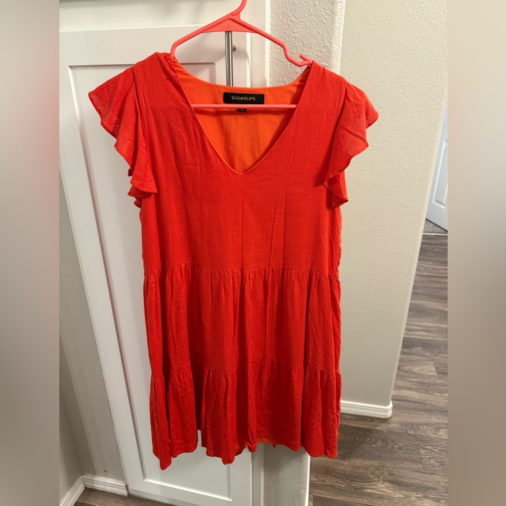 Sugarlips Bright Orange Dress